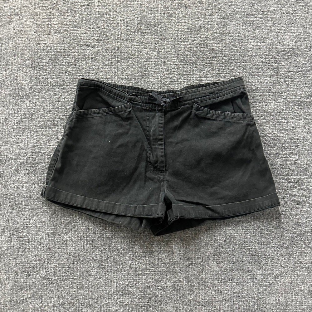 American Eagle Shorts Womens Size 6 Black Cotton Utility Drawstring Casual